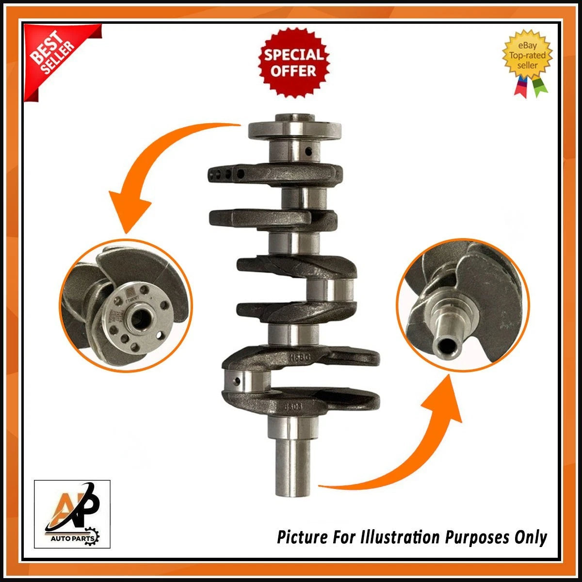 Crankshaft Genuine OEM for Ford 1.0L EcoBoost (2012–2020)