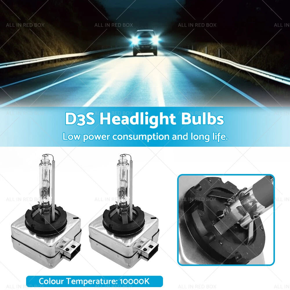 10000K D3S H/D HID Xenon Headlight Bulbs for Audi Land Rover Kia