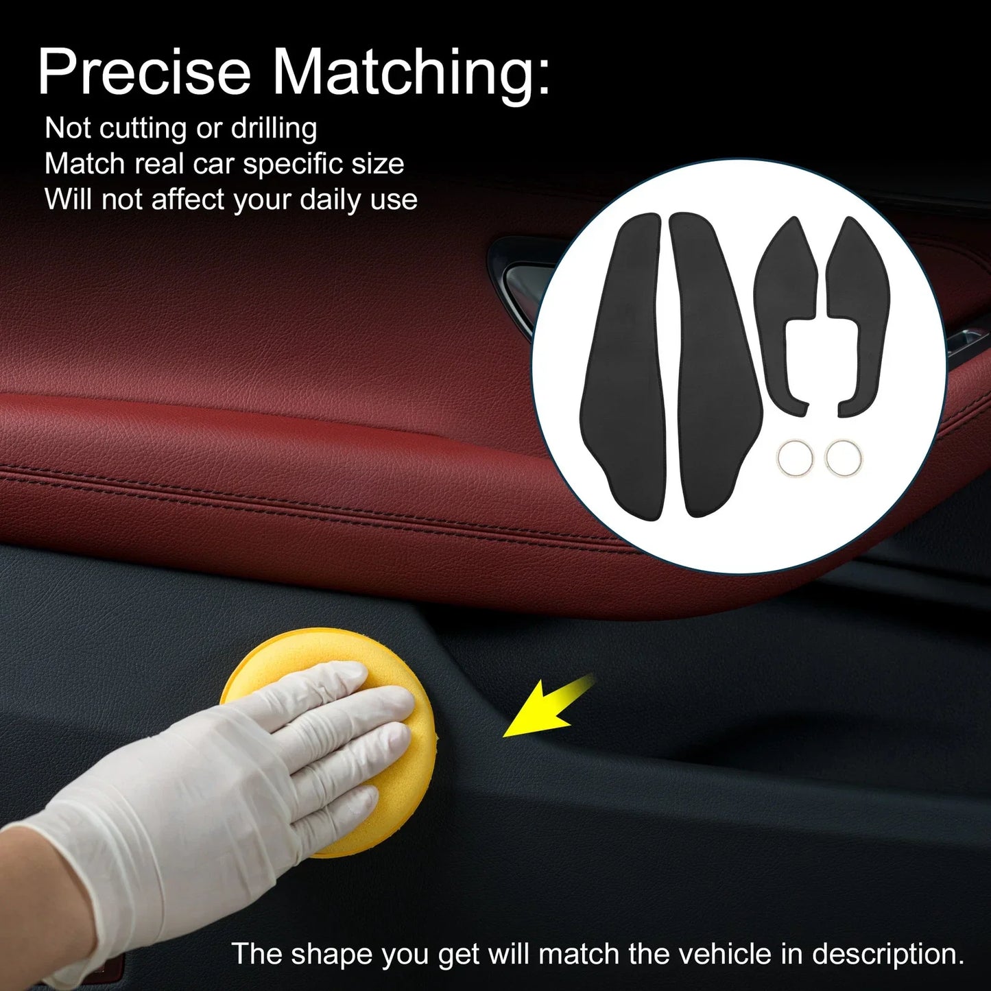 Car Door Anti Kick Pad Protector for Lexus ES ES350 ES300h (2013-2016)