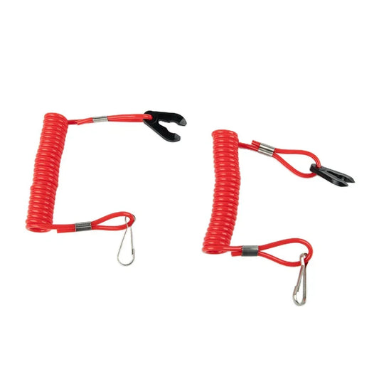 2pcs Engine Switch Lanyard Red Waterproof 160cm for Boat Outboard Motor