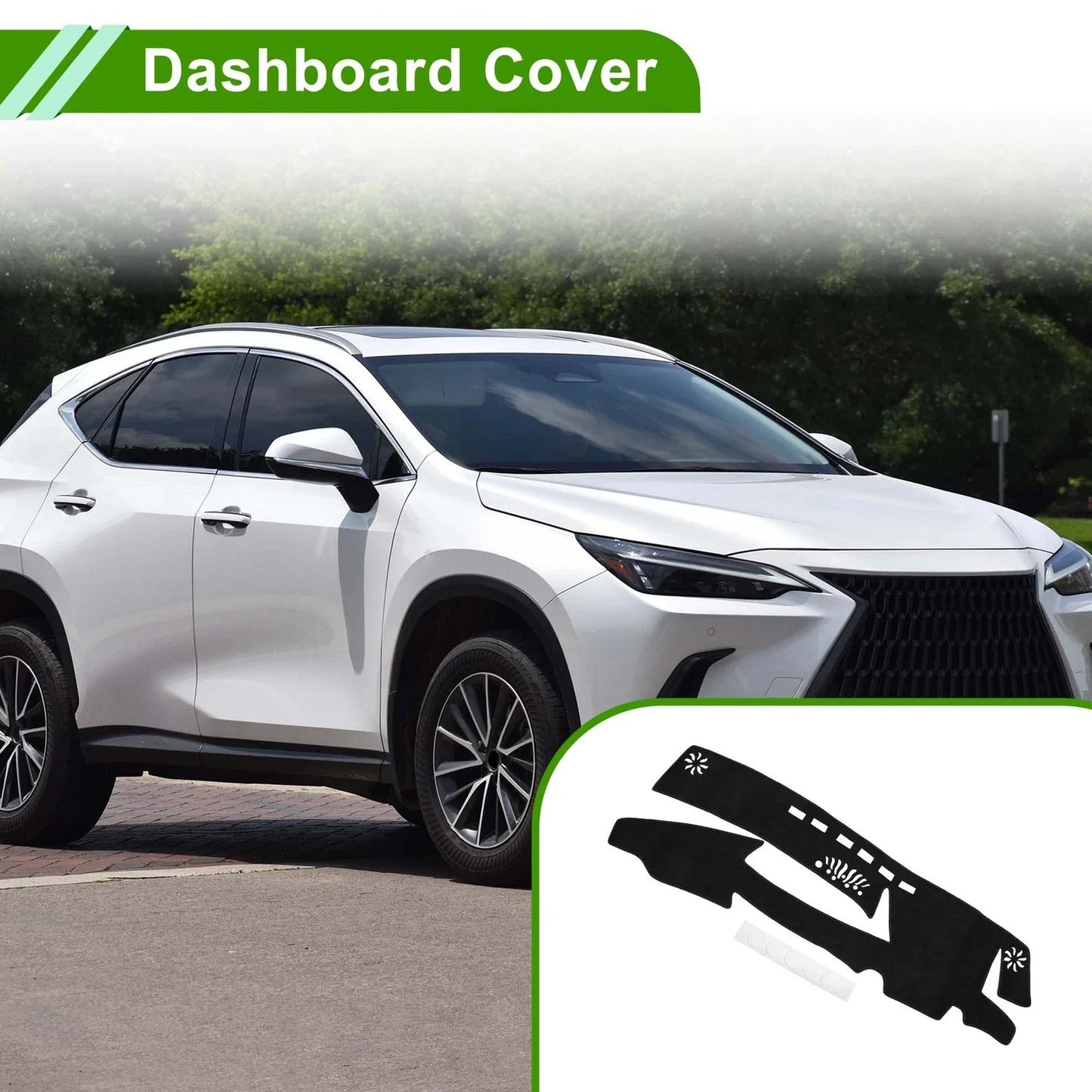 Dashboard Cover Mat for Lexus ES 2019-2022 Sun Protector Pad Black
