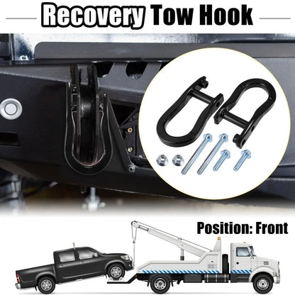Front Recovery Tow Hook Kit for Chevy Silverado 1500 & GMC Sierra 1500 (2014-2023)