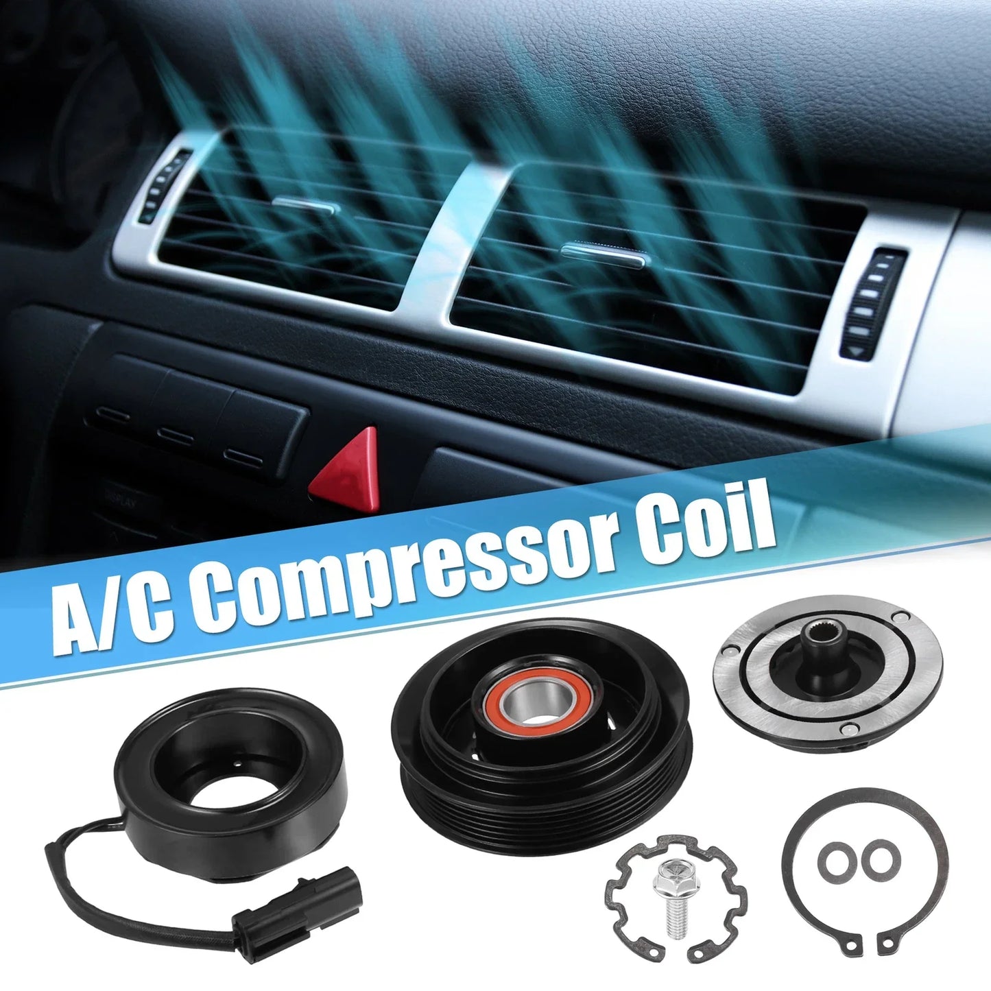 AC Compressor Clutch Kit for Dodge Ram 1500 3.7L 4.7L (2002-2010)