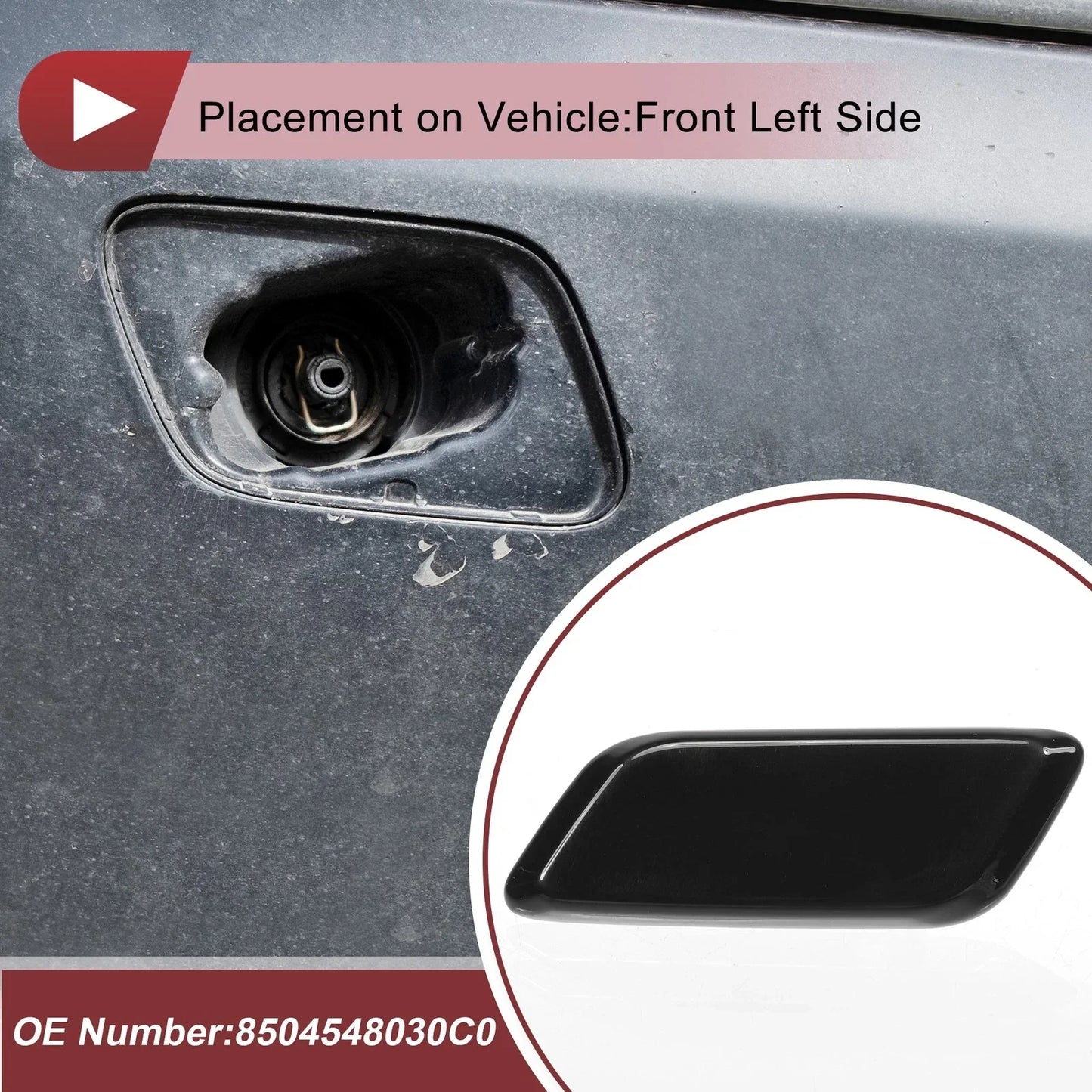 Front Left Washer Nozzle Cover for Lexus RX350 (2012-2014) - Black 1 x Cap