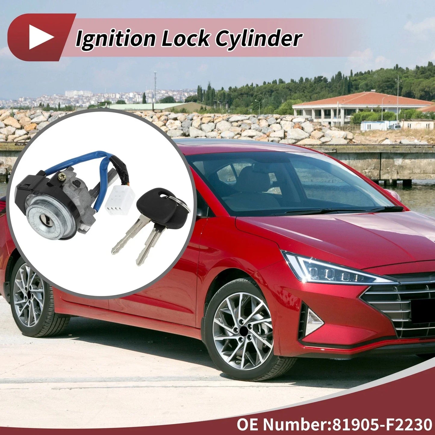 Ignition Lock Cylinder for Hyundai Elantra 2017-2020 1.4L 1.6L