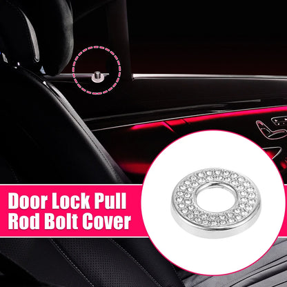 4pcs Bling Car Door Lock Pull Rod Covers for Mercedes-Benz C Class (2015-2019)
