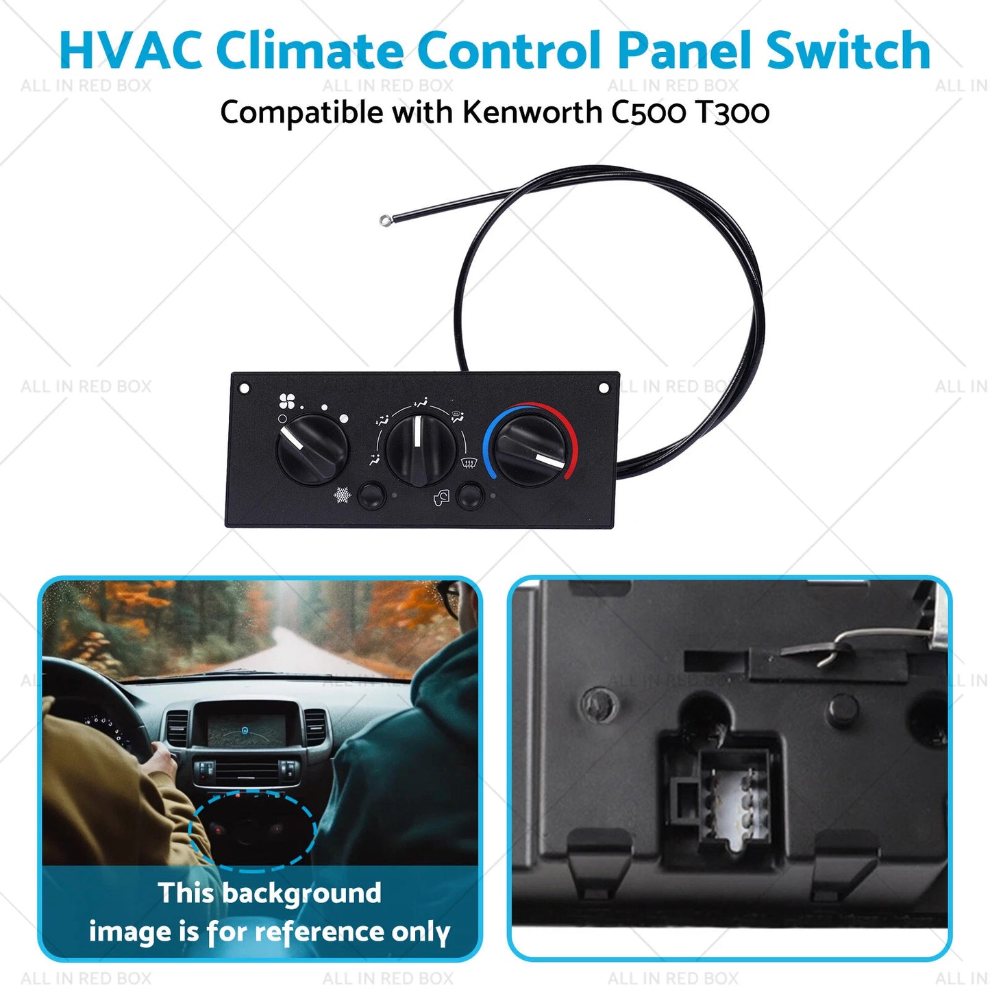 HVAC Climate Control Panel Switch for Kenworth C500 T300 (2002-2006)