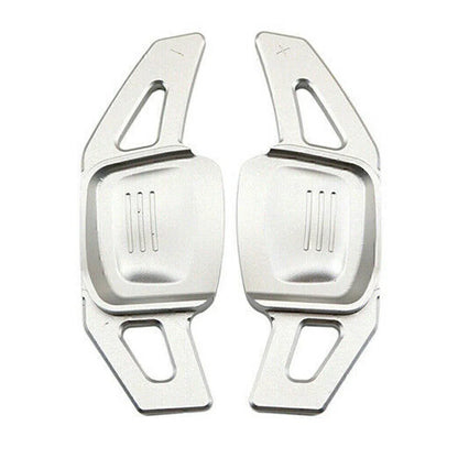 Silver Steering Wheel Paddle Shifter Extensions for VW Tiguan Golf 7 Passat