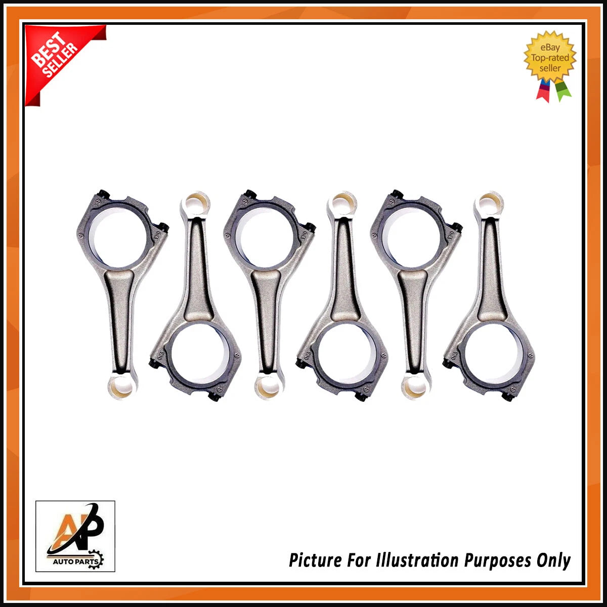 Conrod Set of 6 for Range Rover Sport 3.0 Petrol (2006–2013)