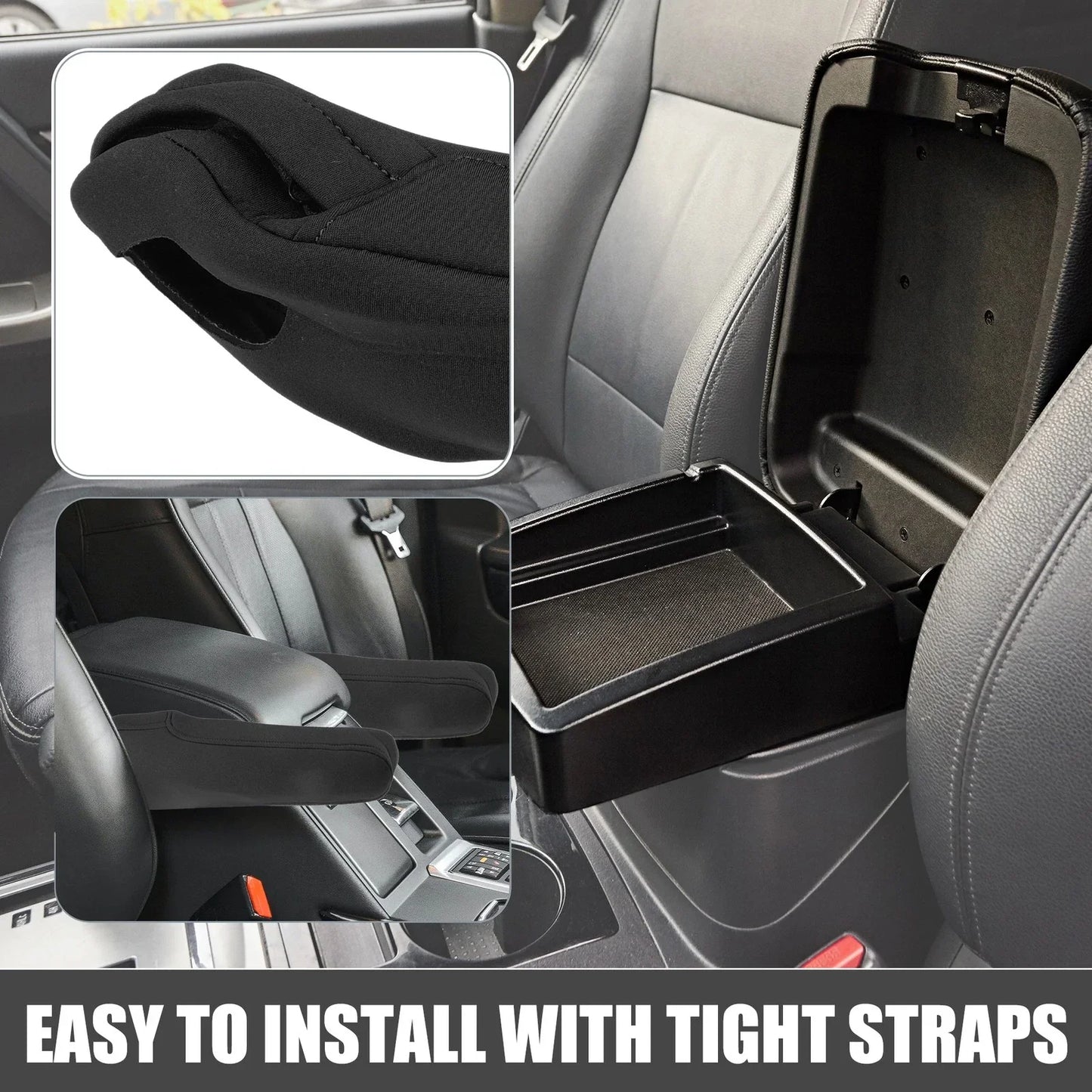 Car Armrest Covers for Honda Odyssey (2000-2011) - 1 Pair, Black
