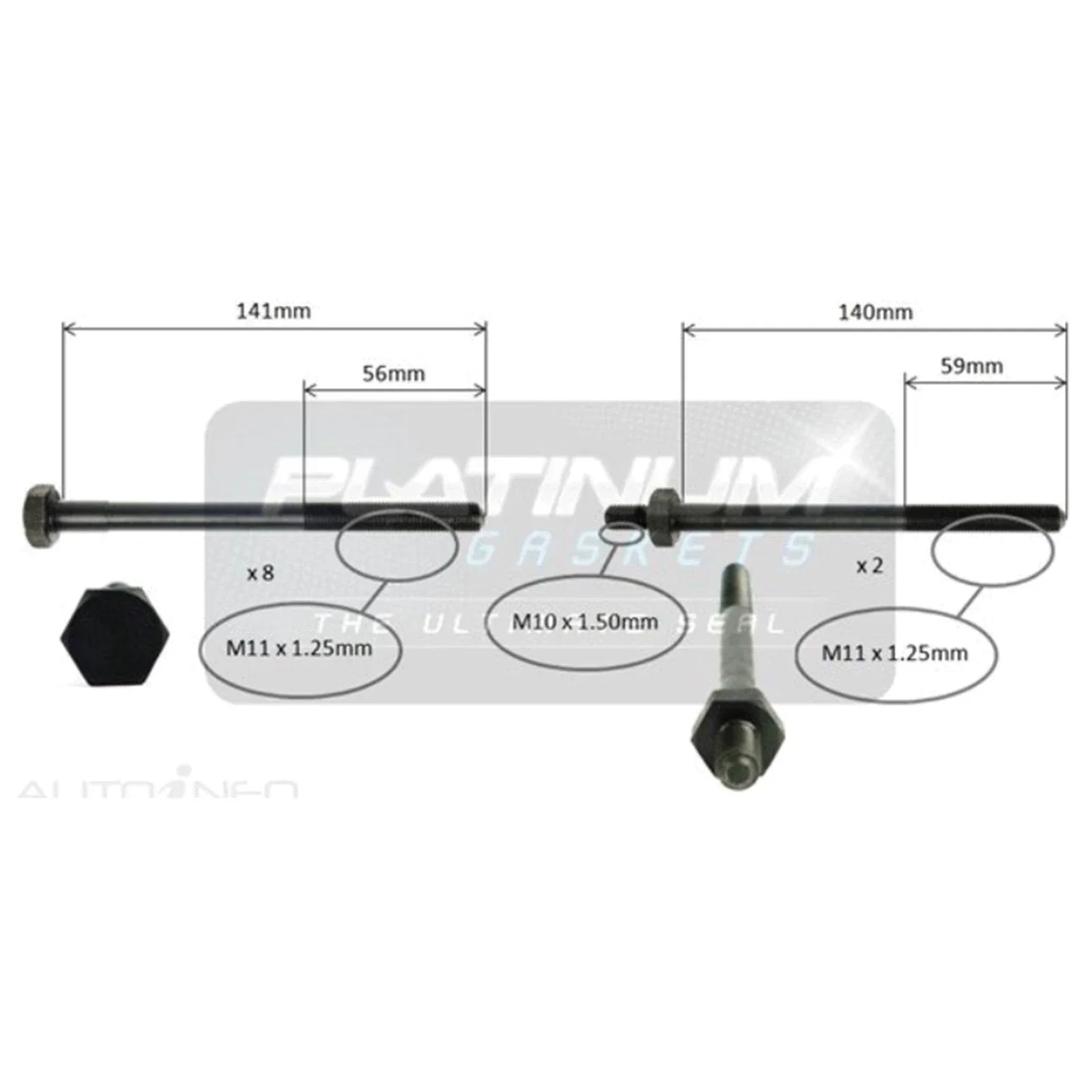 Engine Cylinder Head Bolt Set for Nissan Pulsar N13 4cyl 1.6L 16LF 1987~1991