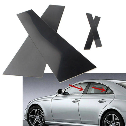 4 Pcs Door Trim Pillar Post Black Covers for MERCEDES CLS C219 (2006-2011)