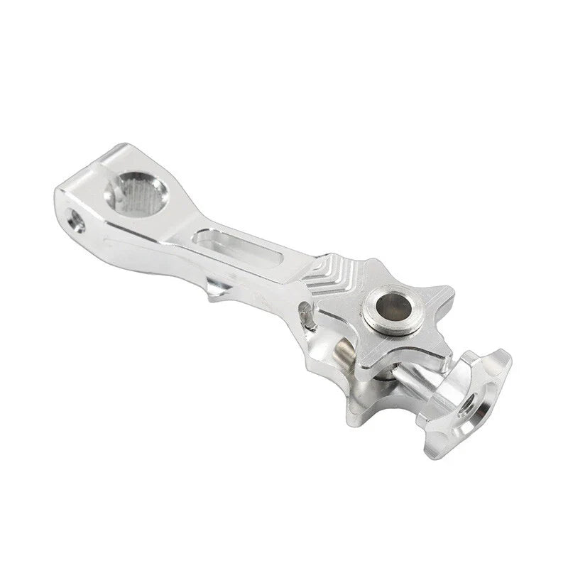 CNC Rear Brake Clutch Rocker Arm for Dirt Bike - Aluminum Alloy Silver