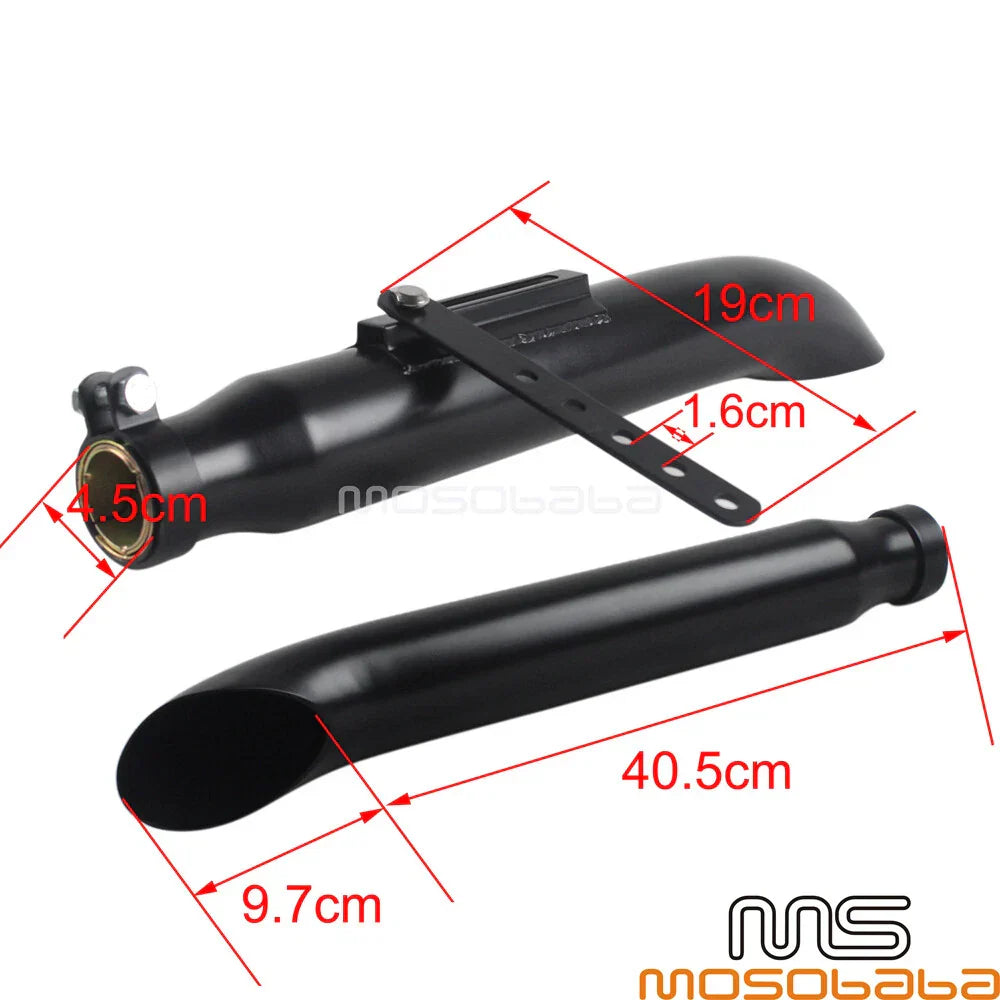 19��� Universal Exhaust Muffler Turn-out Pipe Tip for Harley BMW Bobber