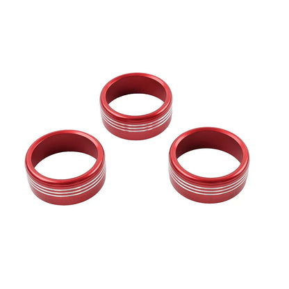 Red AC Climate Control Knob Ring Covers for Subaru Forester XV Crosstrek WRX STi (2014-2021)