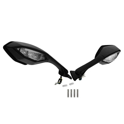 LED Turn Signal Rear View Mirrors for Yamaha YZF R1 (2015-2025) YZF R6 (2017-2022)