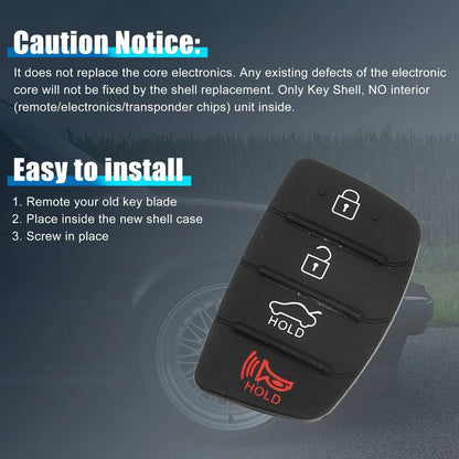 4 Button Car Remote Fob Case Cover for Hyundai