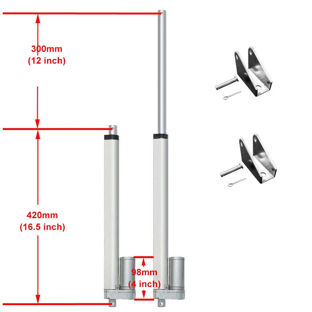 1500N Electric Linear Actuator Motor with Brackets for IG (12V)