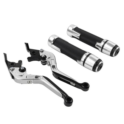 Silver Extendable Brake Clutch Lever Grip Set for BMW F800R (2009-2018)
