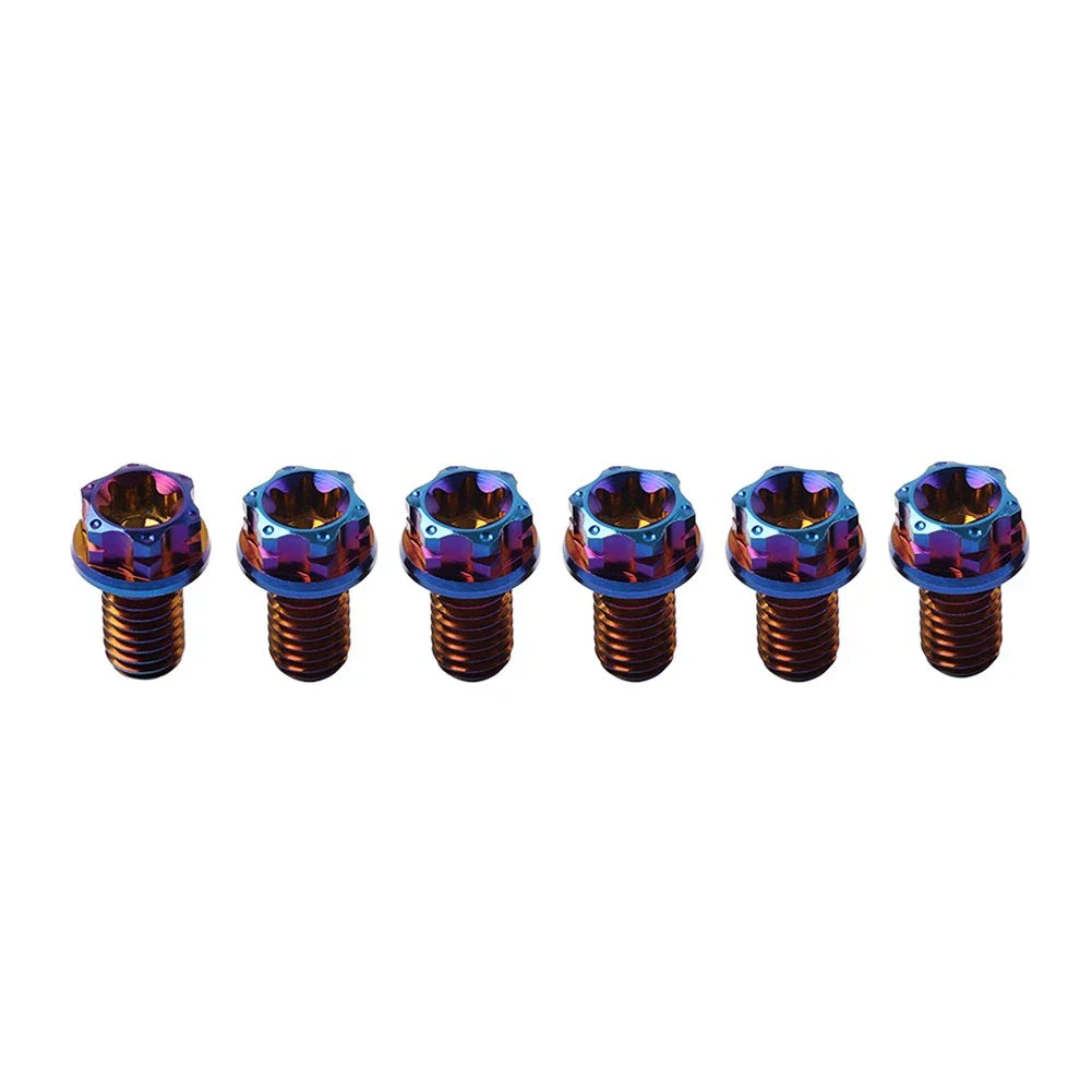 6 x Titanium M6x20mm Torx Head Flange Bolts for Motorcycle Bike Bicycle