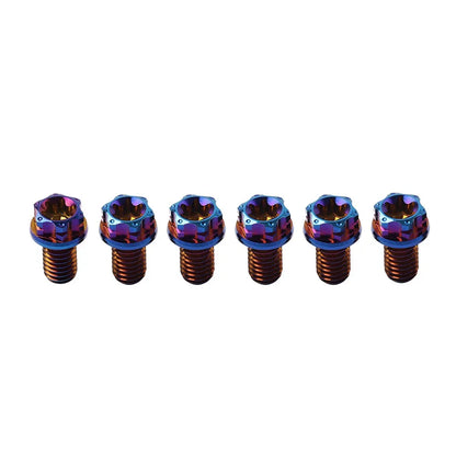 6 x Titanium M6x20mm Torx Head Flange Bolts for Motorcycle Bike Bicycle
