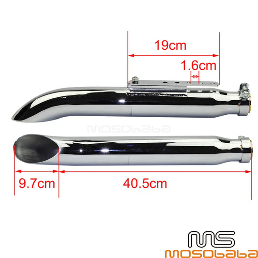 19'' Turn Out Exhaust Mufflers for Harley Cafe Racer & Suzuki VL 125 800