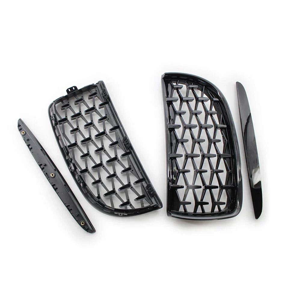 Diamond Black Front Kidney Grille for BMW 3 Series E90 E91 (2005-2008)