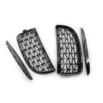Diamond Black Front Kidney Grille for BMW 3 Series E90 E91 (2005-2008)