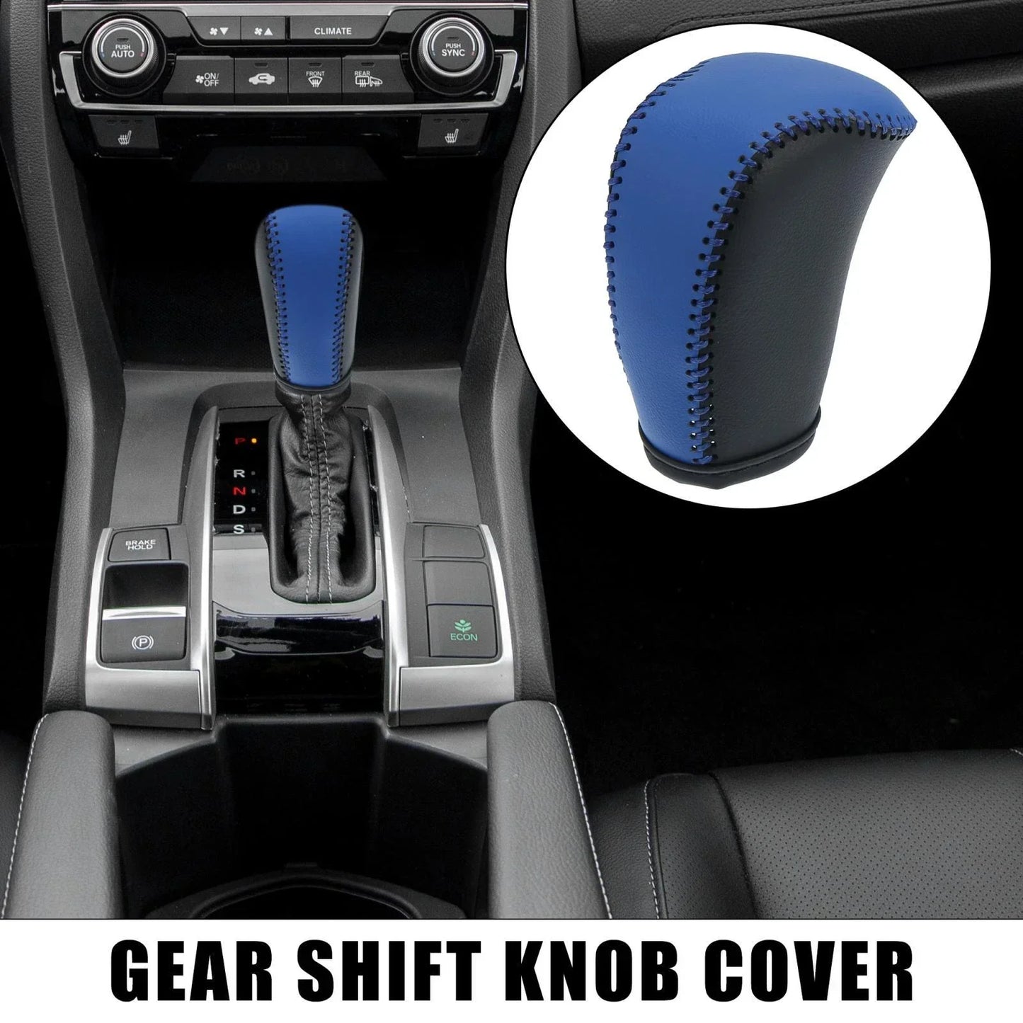Faux Leather Gear Shift Knob Cover for Honda Civic (2016-2023)