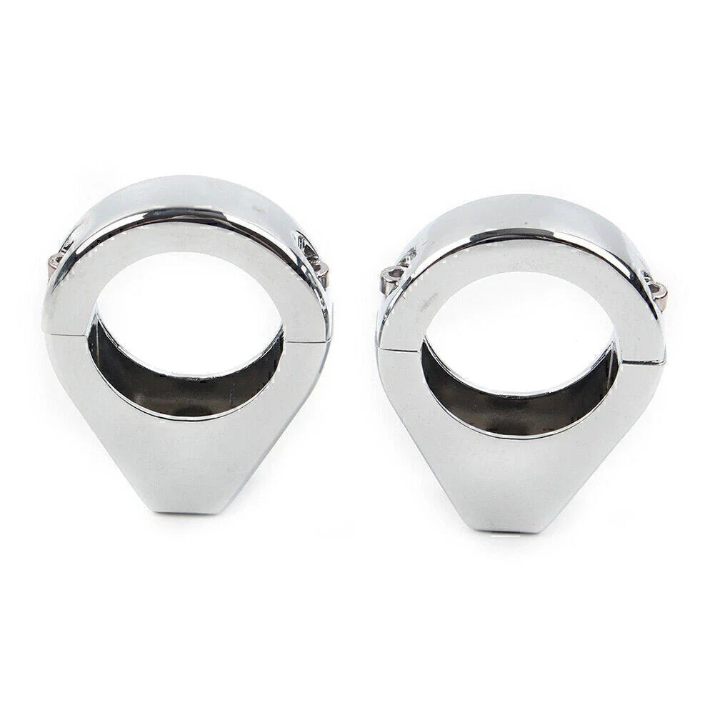 Chrome Fork Clamp Turn Signal Clamps for Harley Softail (39mm)
