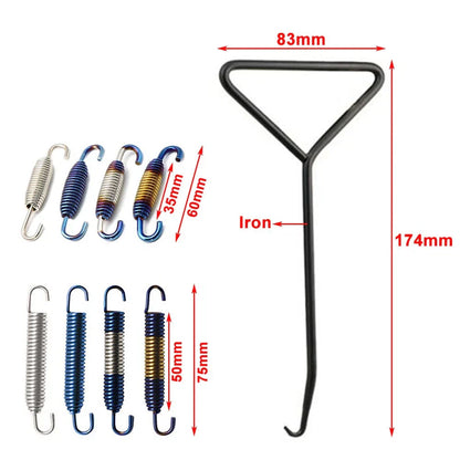 Exhaust Pipe Muffler Mounting Springs for Motorcycle (A03) 79 Characters Max