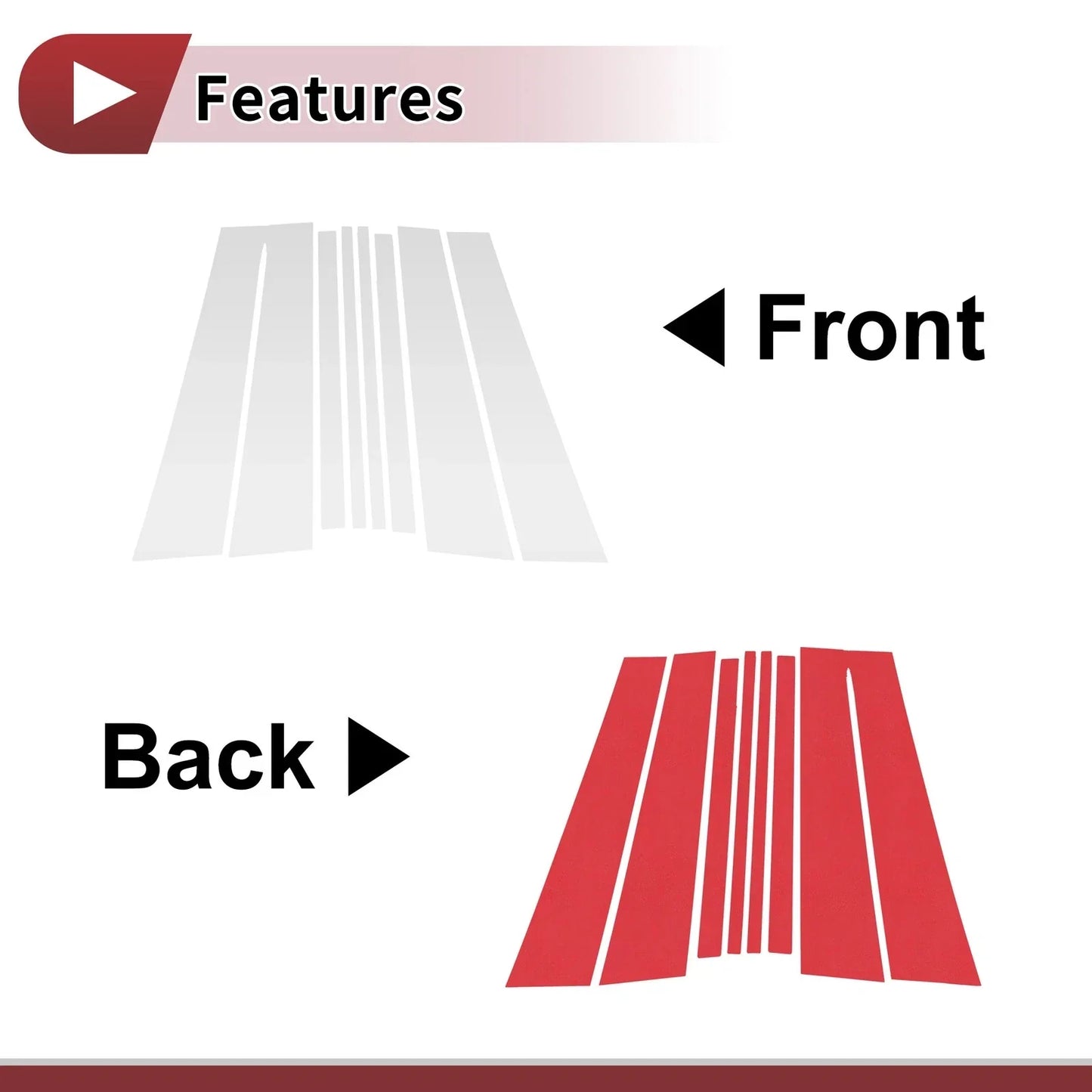 Window Trim Pillar Set for Lexus LX570 (2007-2013) - 8 Pcs