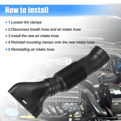 Car Air Intake Hose Tube for Mercedes-Benz C240 C320 (2001-2005) Black