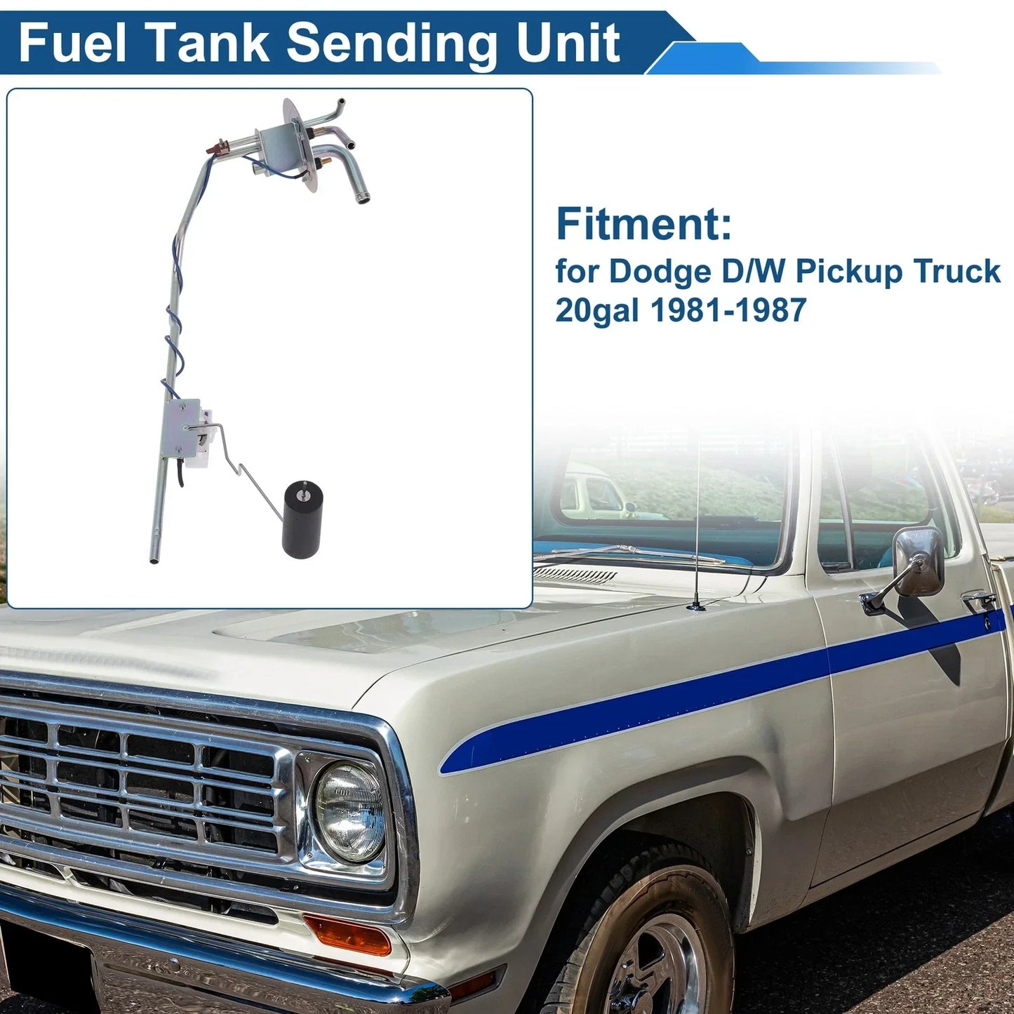 Fuel Level Sending Unit for Dodge D/W Pickup Truck 20gal (1981-1987)