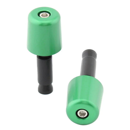 1.5" Green Handlebar Hand Grips & End Caps for Universal Motorcycle
