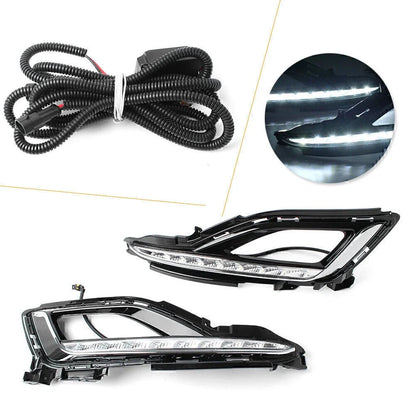 1 Pair LED Fog Lamp Bezel for Hyundai Sonata (2015-2016)