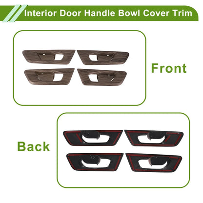 Interior Door Handle Bowl Cover Trim for Honda CR-V 2017-2022 Peach Wood Brown