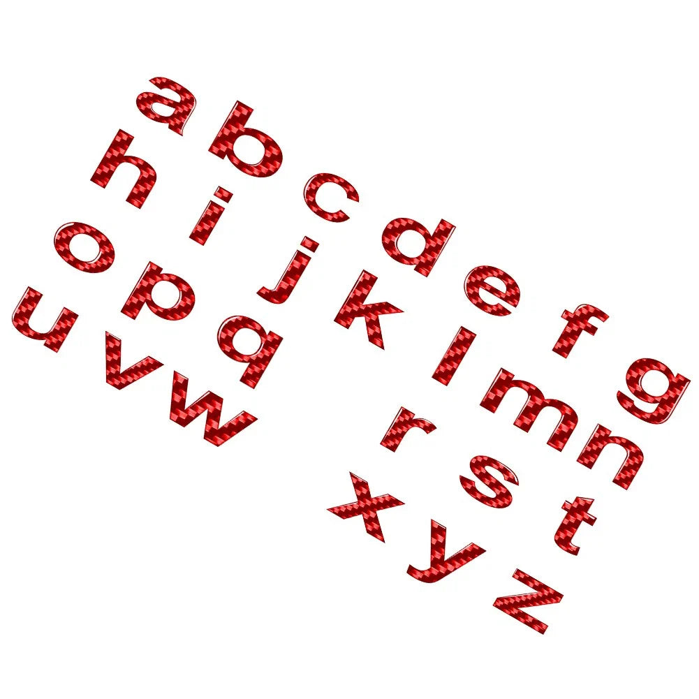 1pc Car Badge Lowercase Alphabet Letter Decals for Vehicle