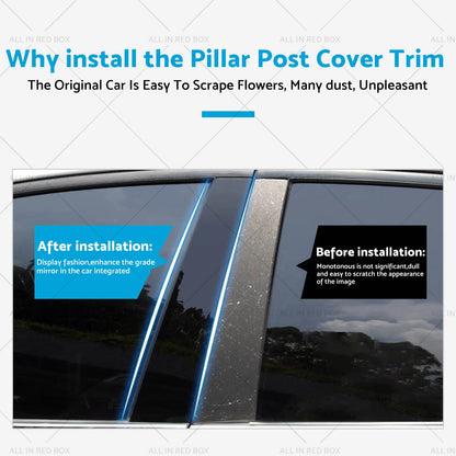 Gloss Black Door Trim Covers for Toyota RAV4 (2019-2024)