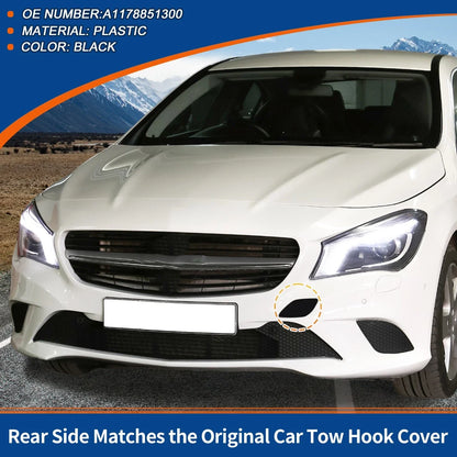 Front Bumper Tow Hook Cover for Mercedes-Benz CLA W117 (2014-2019) Black
