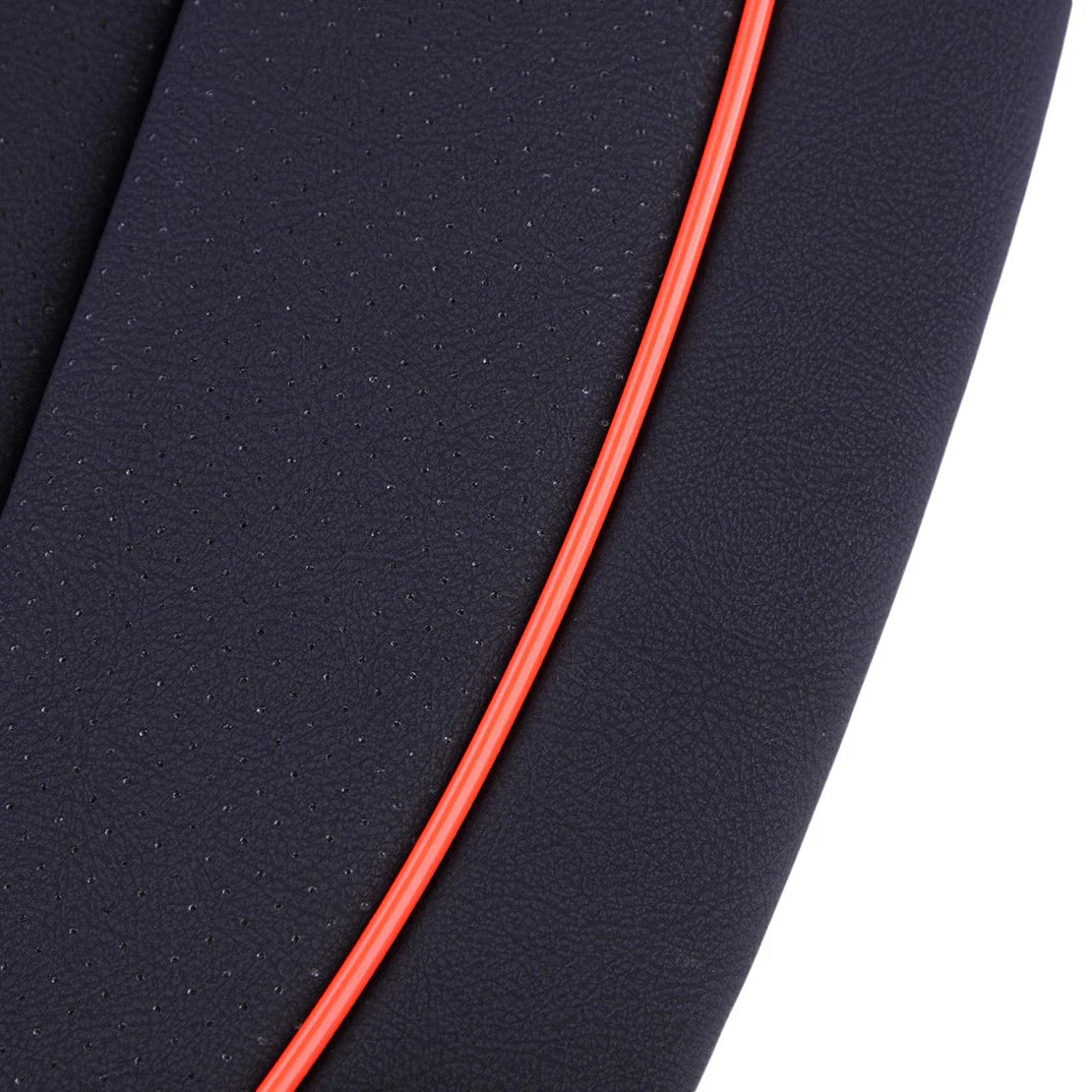 5D Black Car Leather Front Seat Cushion Covers for Universal Fit