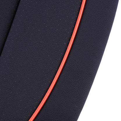 5D Black Car Leather Front Seat Cushion Covers for Universal Fit