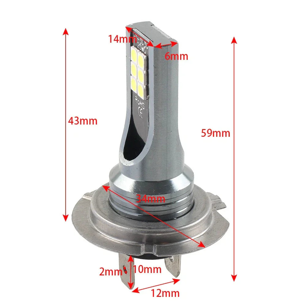 Super Bright H7 LED Headlight Bulbs for Car High Low Beam DRL