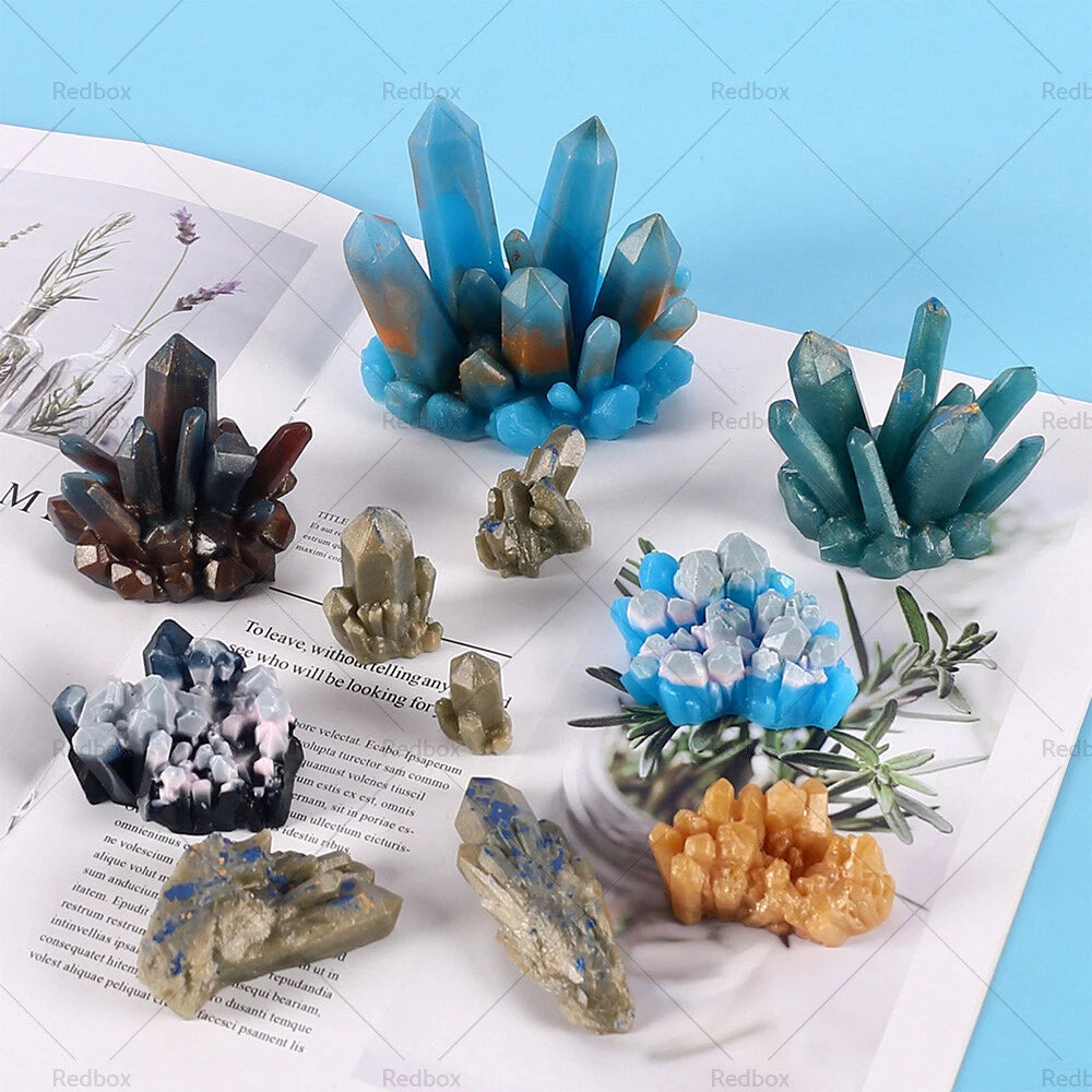 Silicone Epoxy Resin Mold for Crystal Cluster Quartz Rock Column