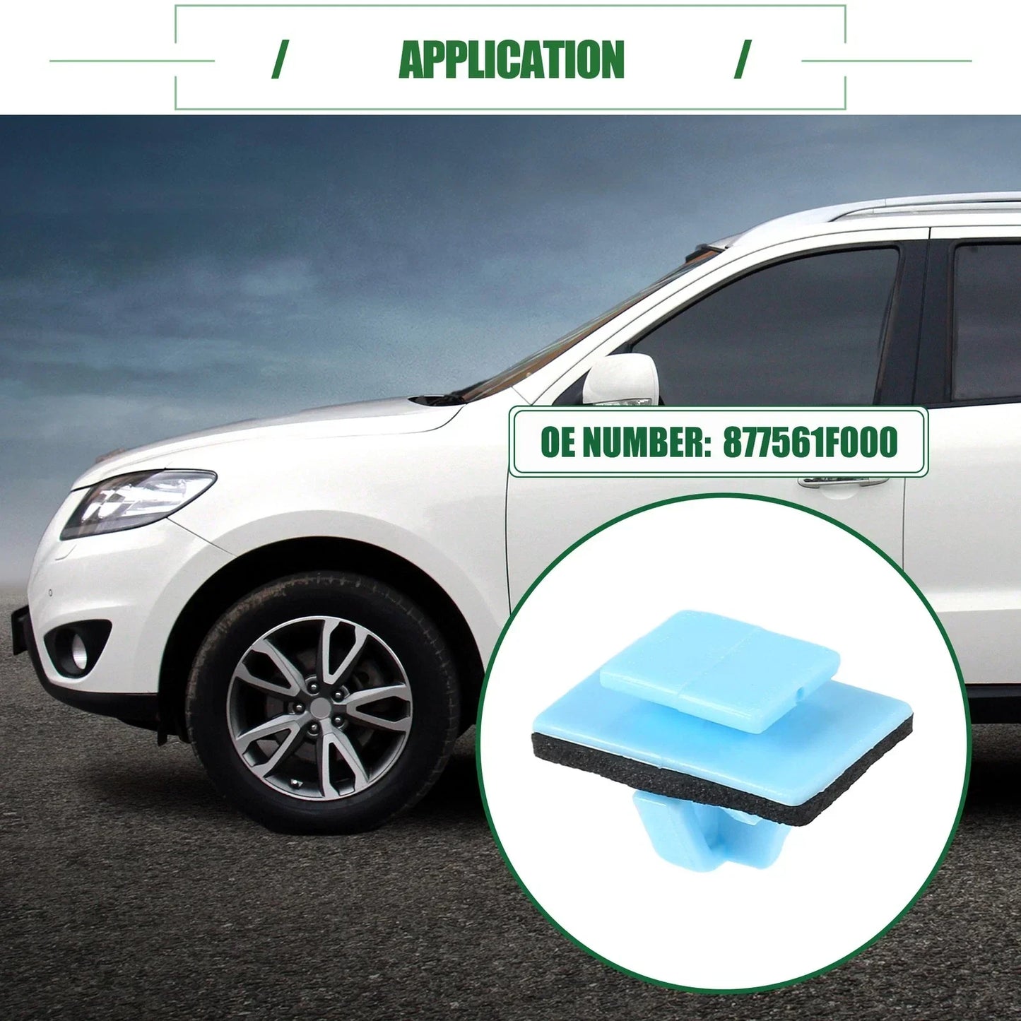 Wheel Opening Retainer Clips 80 Pcs for Hyundai Santa Fe (2013-2021)