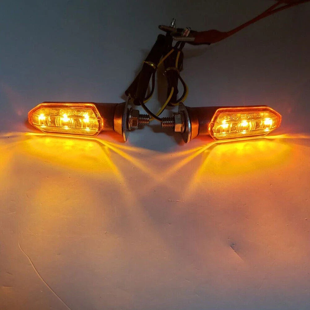 LED Turn Signal Indicator Bulbs for Universal Motorcycle - Amber Light
