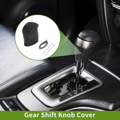 Lexus NX300 Gear Shift Knob Cover 2014-2021 Black Grey Faux Leather