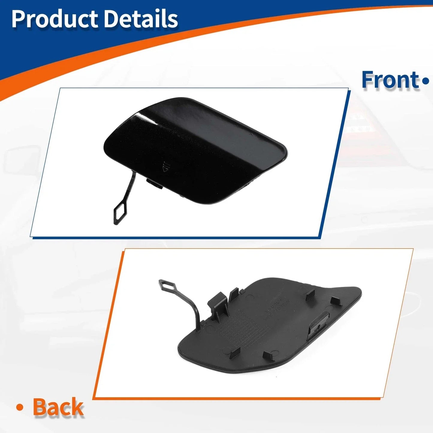 Rear Tow Hook Cover for Mercedes-Benz A-Class (2019-2023) Black Metallic