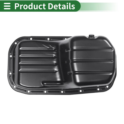 Engine Oil Pan for Hyundai Accent (1994-2000) - 1 x No.2151026010 Iron Black
