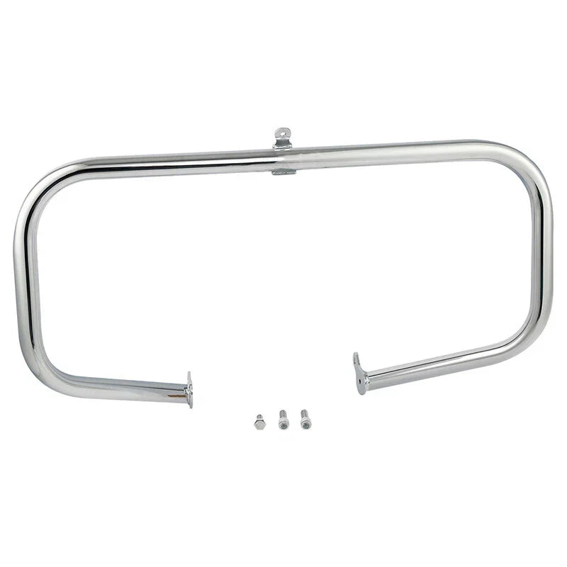 Chrome Highway Engine Guard Bar w/ Footpeg Pegs for Harley Road King (2009-24)